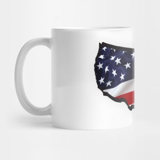 american flag with map Mug